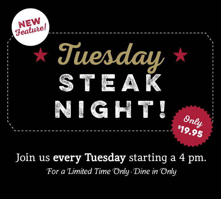 DB 1 Tuesday Steak Night